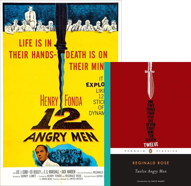 12 Angry Men. The 1957 movie compared to the 1954 book, Twelve Angry Men