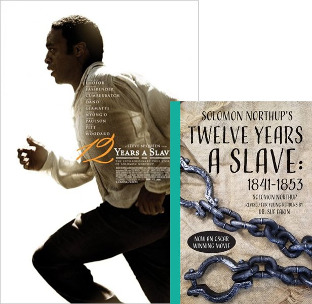 12 Years a Slave. The 2013 movie compared to the 1853 book, Twelve Years a Slave