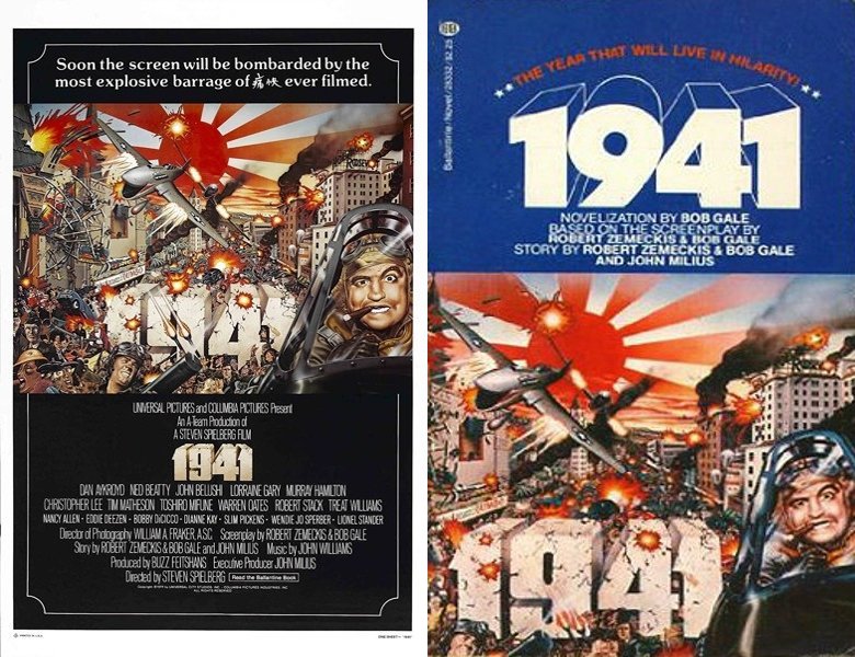 1941. Poster of the 1979 movie and cover of the book novelization