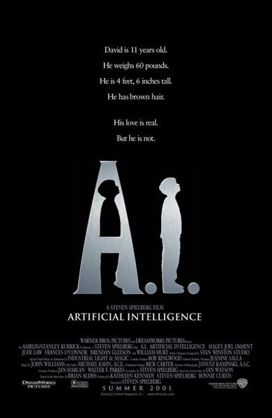 Poster of A.I. Artificial Intelligence, the 2001 movie by Steven Spielberg