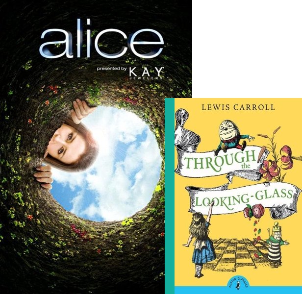 Alice. The 2009 TV series compared to the 1871 book, Through the Looking-Glass and What Alice Found There