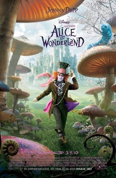 Poster of Alice in Wonderland, the 2010 movie by Tim Burton