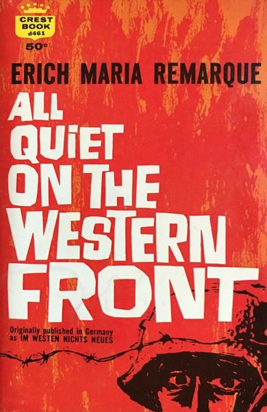 Cover of All Quiet on the Western Front, the 1929 book by Erich Maria Remarque