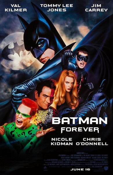 Poster of Batman Forever, the 1995 movie by Joel Schumacher