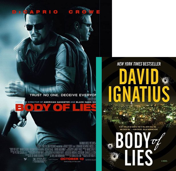 Body of Lies. The 2008 movie compared to the 2007 book