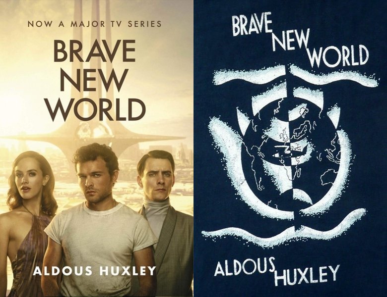 Brave New World. Poster of the 2020 TV series and cover of the 1932 book