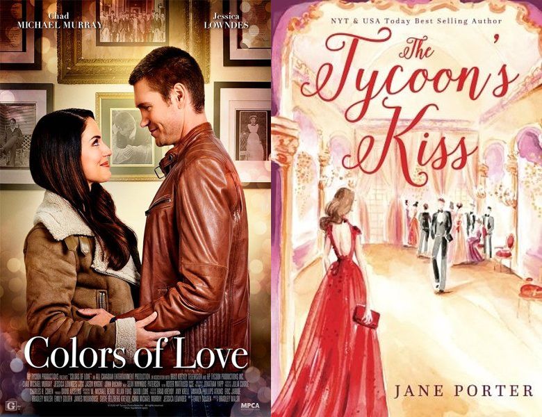 Colors of Love. Poster of the 2021 movie and cover of the 2014 book, The Tycoon's Kiss