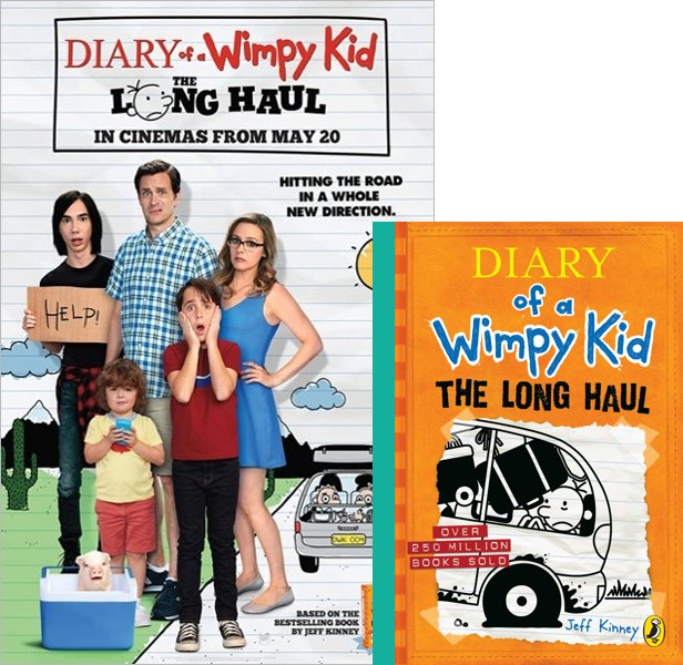 Diary of a Wimpy Kid: The Long Haul. The 2017 movie compared to the 2014 comic book, The Long Haul
