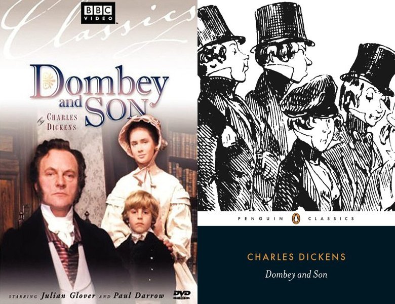 Dombey & Son. Poster of the 1983 TV series and cover of the 1848 book, Dombey and Son