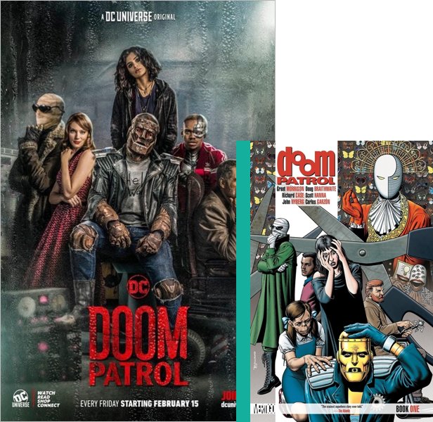 Doom Patrol. The 2019 TV series compared to the 1987 comic book