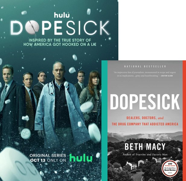 Dopesick. The 2021 TV series compared to the 2018 book
