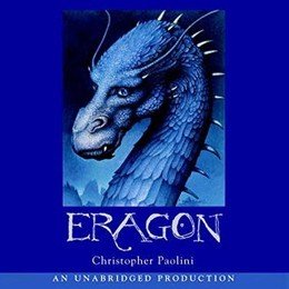 Audiobook cover of Eragon, the 2002 book by Christopher Paolini.