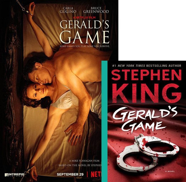 Gerald's Game. The 2017 movie compared to the 1992 book