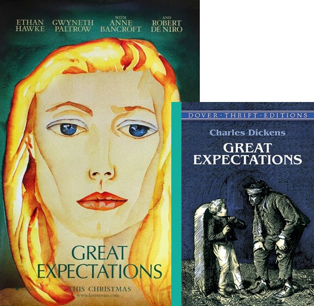 Great Expectations. The 1998 movie compared to the 1861 book