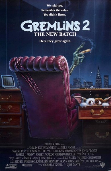 Poster of Gremlins 2: The New Batch, the 1990 movie by Joe Dante and Chuck Jones
