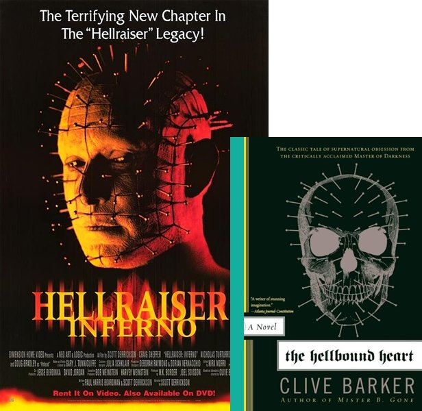 Hellraiser: Inferno. The 2000 movie compared to the 1986 book, The Hellbound Heart