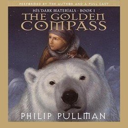 Audiobook cover of His Dark Materials, the 2000 book by Philip Pullman.