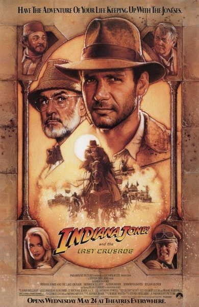 Poster of Indiana Jones and the Last Crusade, the 1989 movie by Steven Spielberg