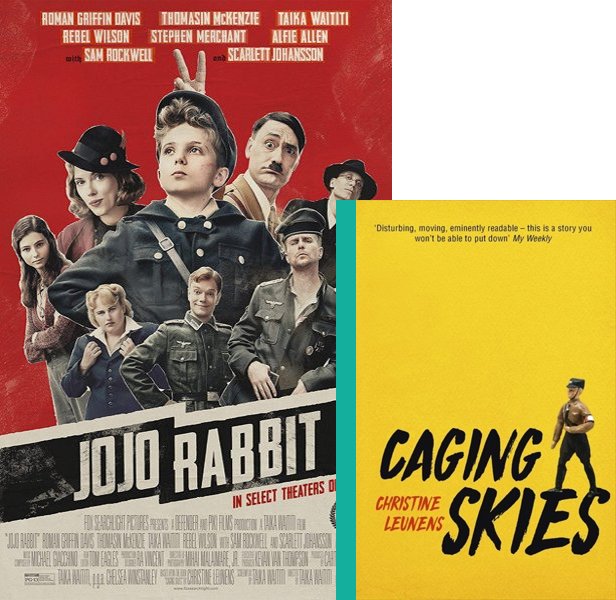 Jojo Rabbit. The 2019 movie compared to the 2004 book, Caging Skies