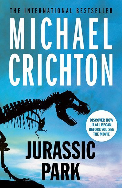 Cover of Jurassic Park, the 1990 book by Michael Crichton