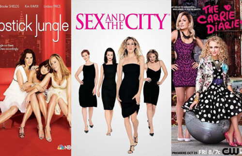 Candace Bushnell, Carrie Bradshaw and other parallel stories. Posters composition.