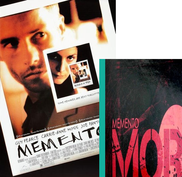 Memento. The 2000 movie compared to the 2001 book, Memento Mori