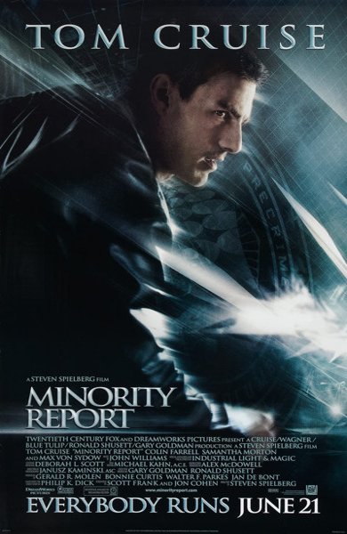 Poster of Minority Report, the 2002 movie by Steven Spielberg