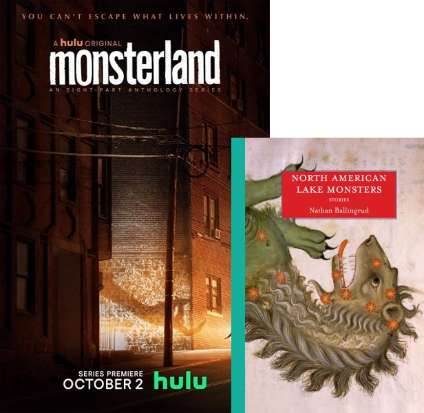 Monsterland (2020-) TV Series poster and book cover compared.