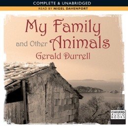 Audiobook cover of My Family and Other Animals, the 1956 book by Gerald Durrell.
