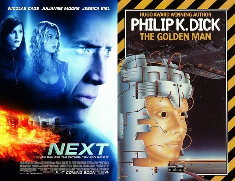 Next. Poster of the 2007 movie and cover of the 1980 book, The Golden Man