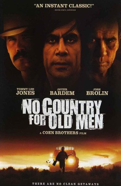 Poster of No Country for Old Men, the 2007 movie by Ethan Coen and Joel Coen