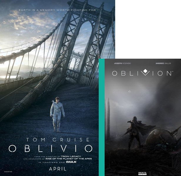 Oblivion. The 2013 movie compared to the 2010 comic book