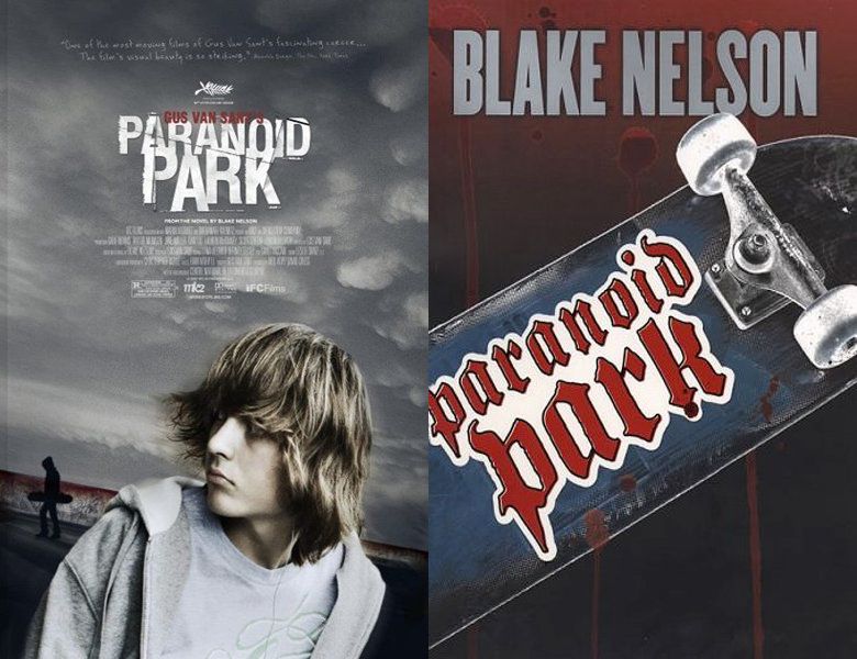 Paranoid Park. Poster of the 2007 movie and cover of the 2006 book