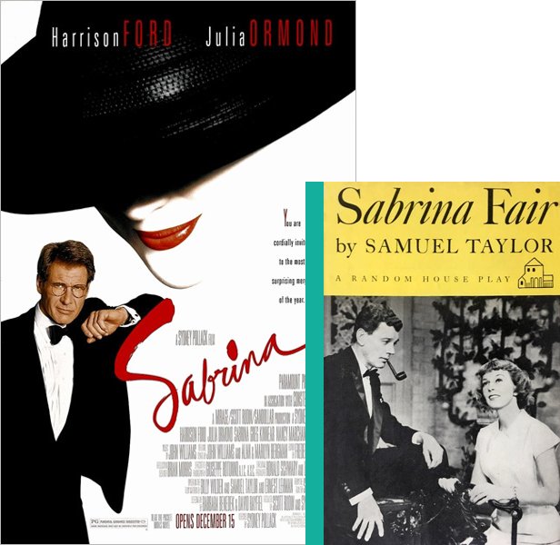 Sabrina. The 1995 movie compared to the 1955 book, Sabrina Fair