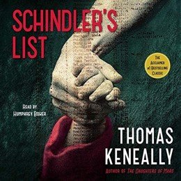 Audiobook cover of Schindler's List, the 1982 book by Thomas Keneally.