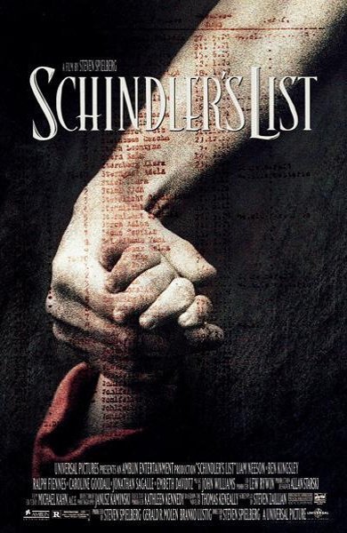 Poster of Schindler's List, the 1993 movie by Steven Spielberg
