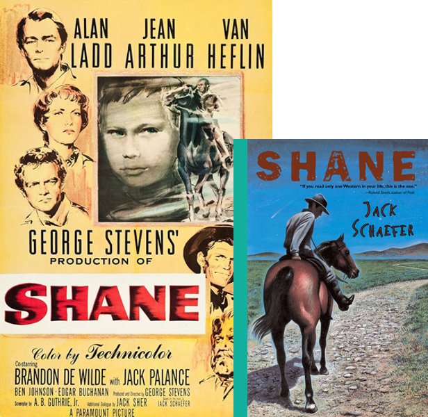 Shane. The 1953 movie compared to the 1949 book