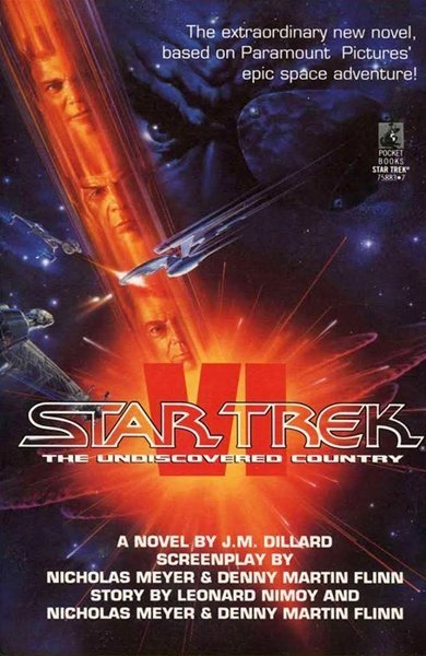 Cover of Star Trek VI: The Undiscovered Country, the 1992 book by J.M. Dillard