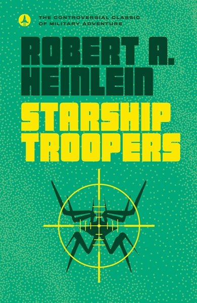 Cover of Starship Troopers, the 1959 book by Robert A. Heinlein