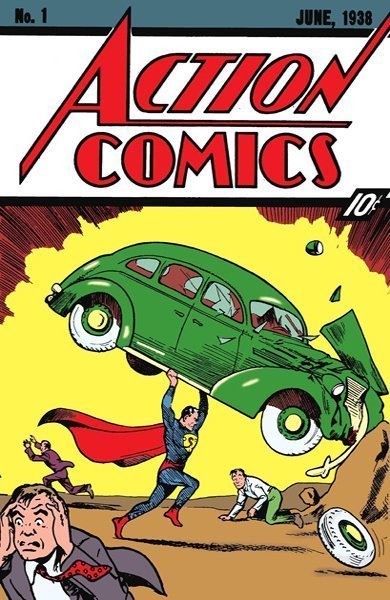Cover of Superman, the 1938 comic book by Jerry Siegel and Joe Shuster