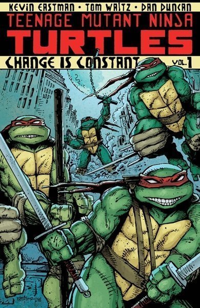 Cover of Teenage Mutant Ninja Turtles, the 1984 comic book by Kevin Eastman and Peter Laird