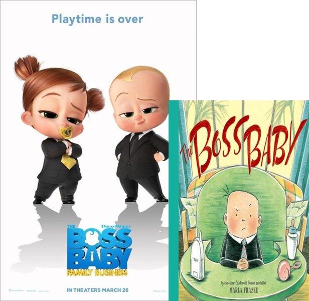 The Boss Baby: Family Business. The 2021 movie compared to the 2010 book, The Boss Baby
