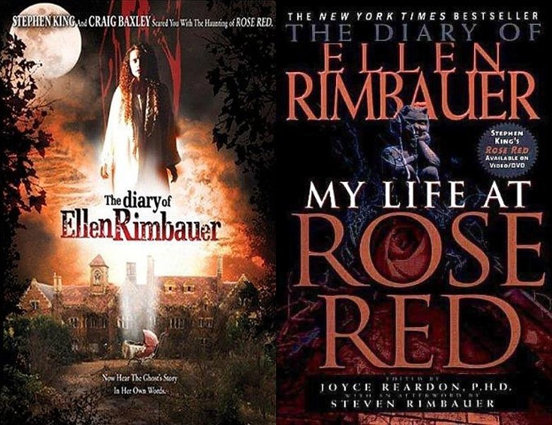 The Diary of Ellen Rimbauer. Poster of the 2003 movie and cover of the 2001 book, The Diary of Ellen Rimbauer: My Life at Rose Red