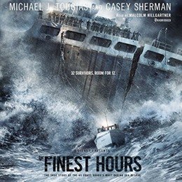 Audiobook cover of The Finest Hours, the 2007 book by Michael J. Tougias, Casey Sherman.