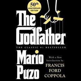 Audiobook cover of The Godfather, the 1969 book by Mario Puzo.