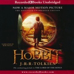 Audiobook cover of The Hobbit, or There and Back Again, the 1937 book by J.R.R. Tolkien.