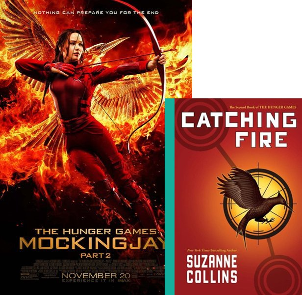 The Hunger Games: Mockingjay Part 2. The 2015 movie compared to the 2009 book, Catching Fire
