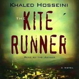 Audiobook cover of The Kite Runner, the 2003 book by Khaled Hosseini.