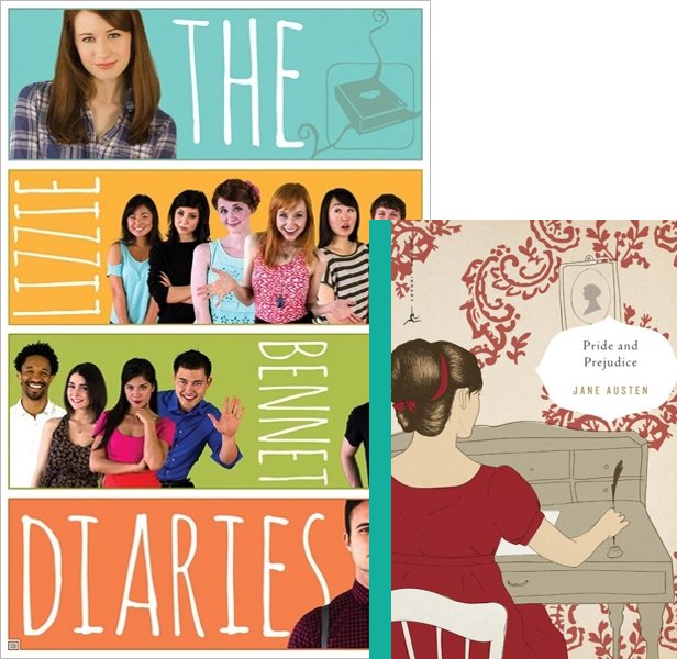 The Lizzie Bennet Diaries. The 2012 TV series compared to the 1813 book, Pride and Prejudice