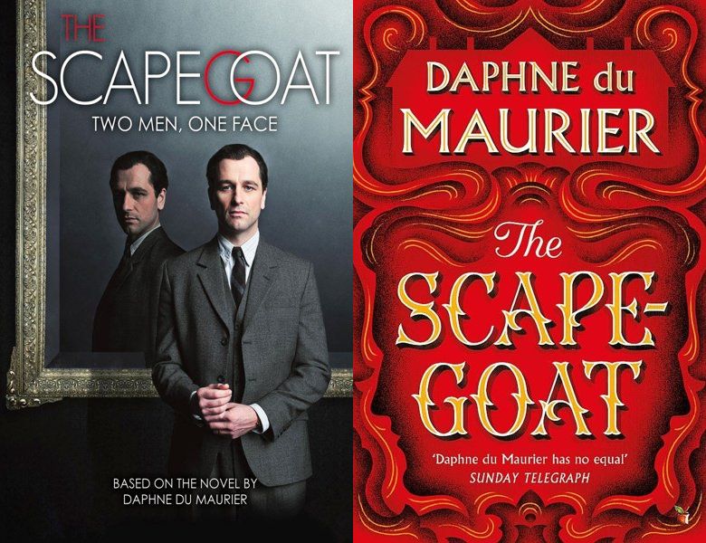 The Scapegoat. Poster of the 2012 movie and cover of the 1957 book